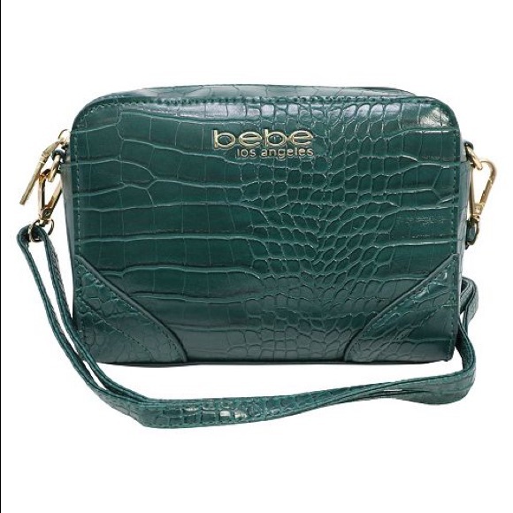 Bebe Bags Bebe Emerald Green Trina Croco Crossbody Poshmark